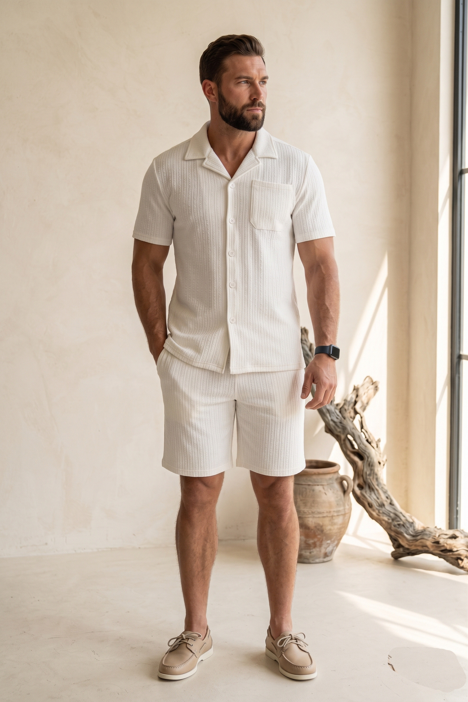 Wholesaler Zayne Paris - Patterned shirt and shorts set