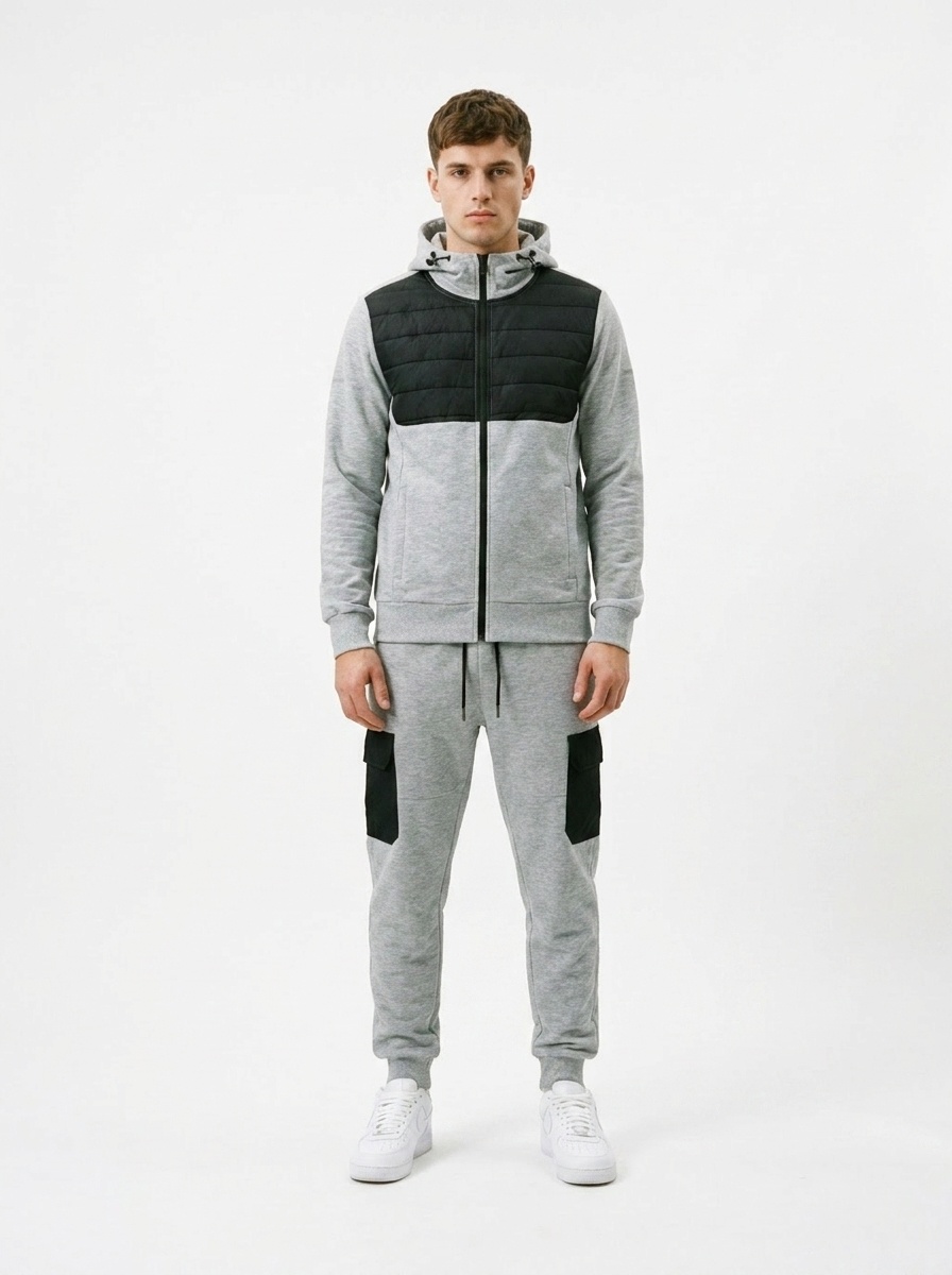 Grossiste Zayne Paris - Ensemble joggings bi-matière