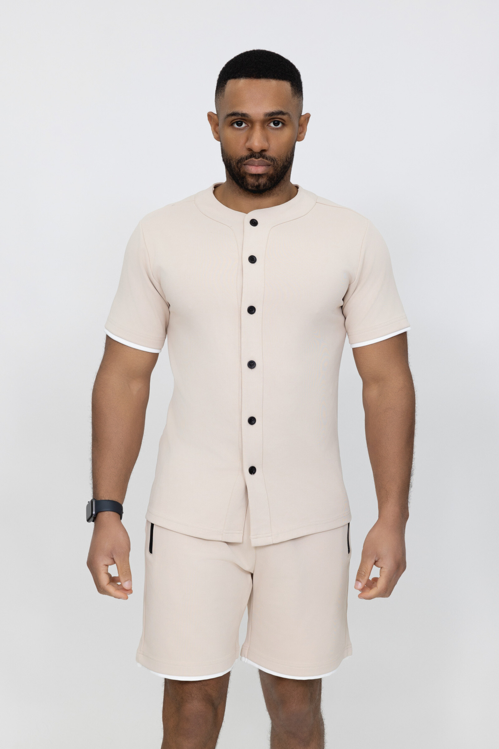 Grossiste Zayne Paris - Ensemble chemise short sans col