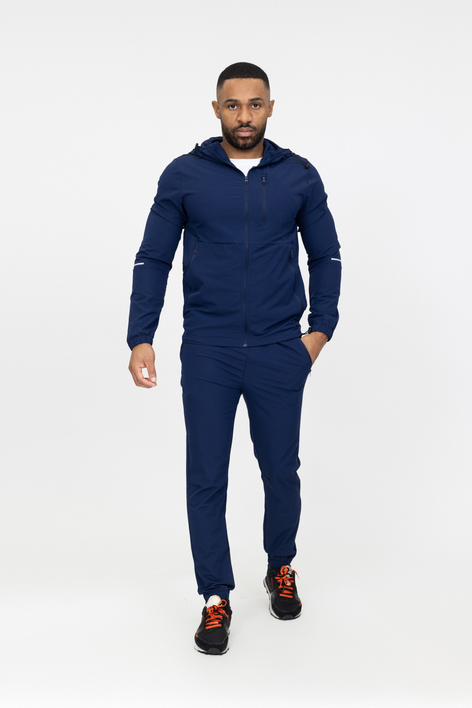Nylon tracksuit set with hood and zip | Paris Fashion Shops
