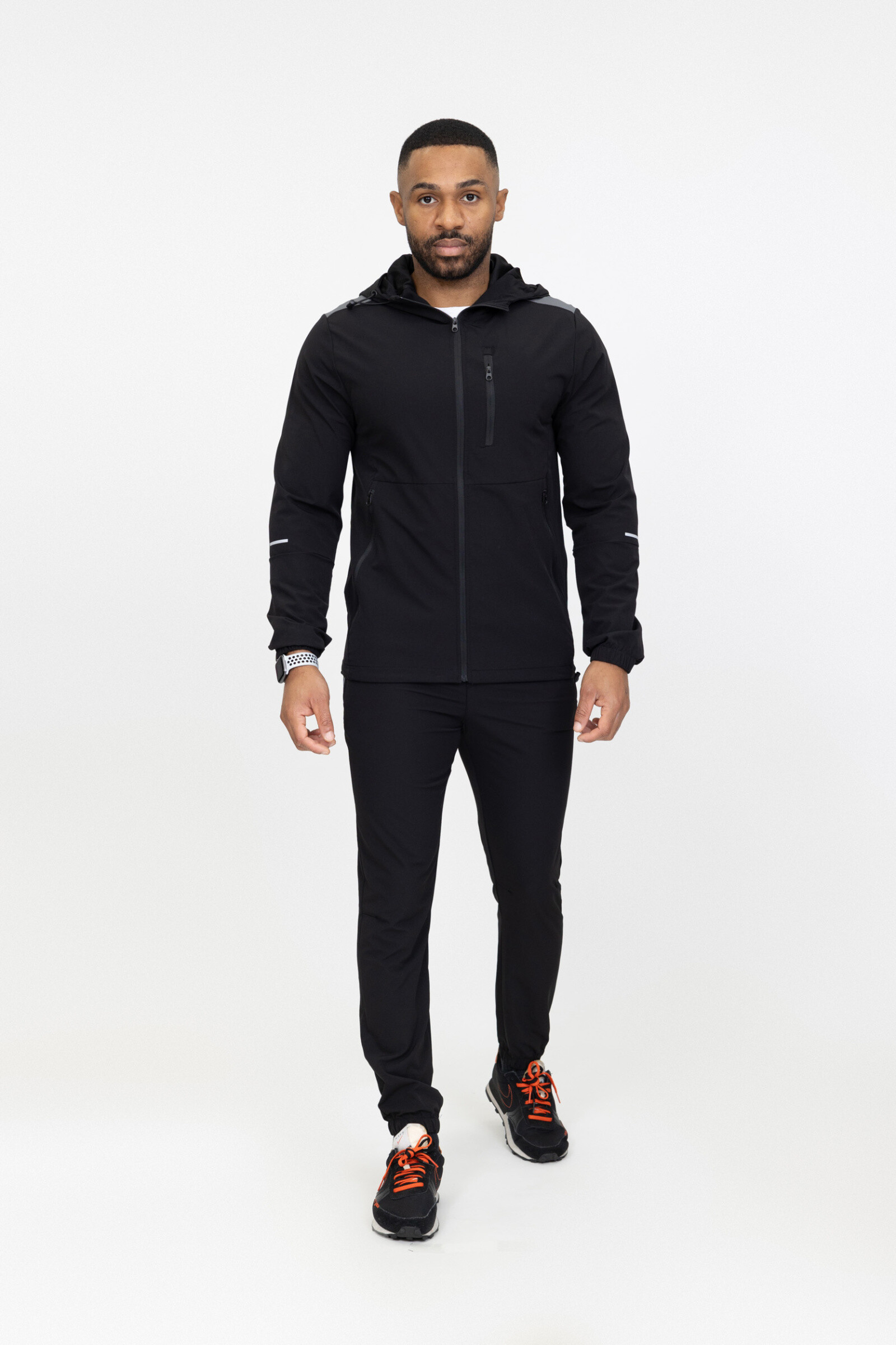 Grossiste Zayne Paris - Ensemble jogging en nylon avec capuche et zip