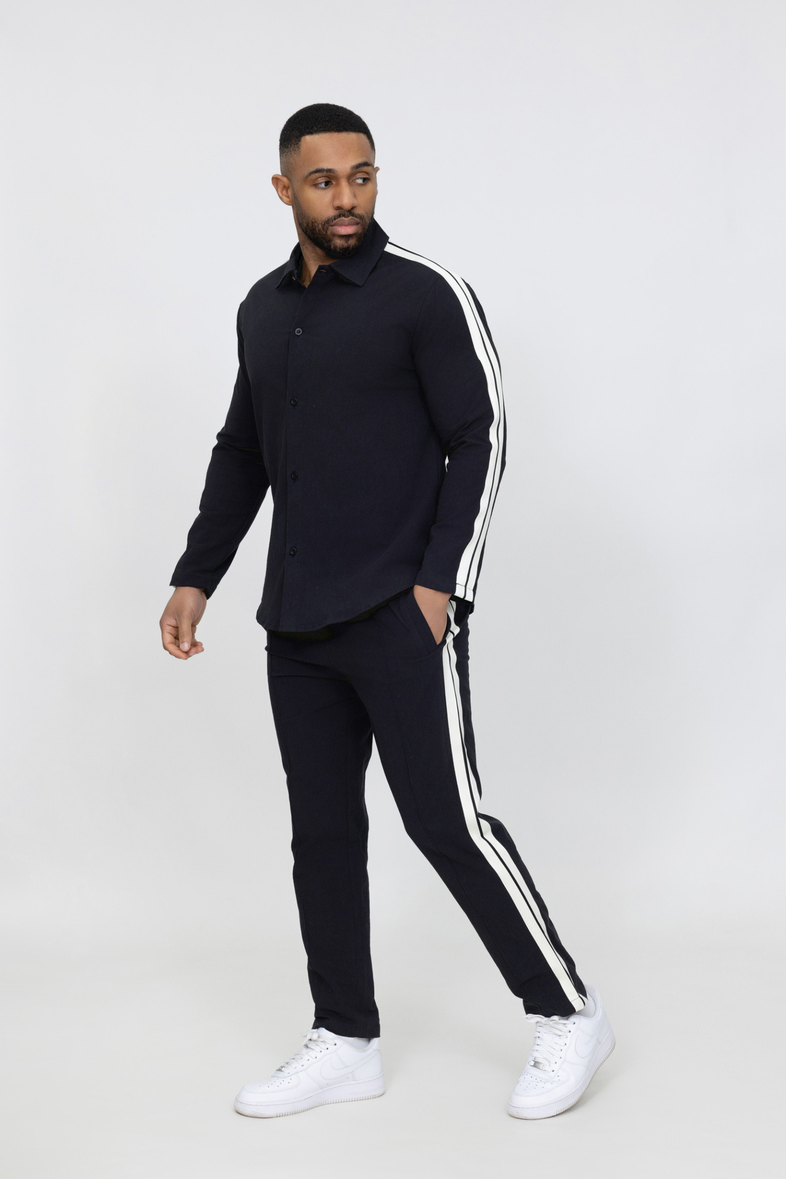Großhändler Zayne Paris - Langarm -Baumwollset mit Hosen und Band