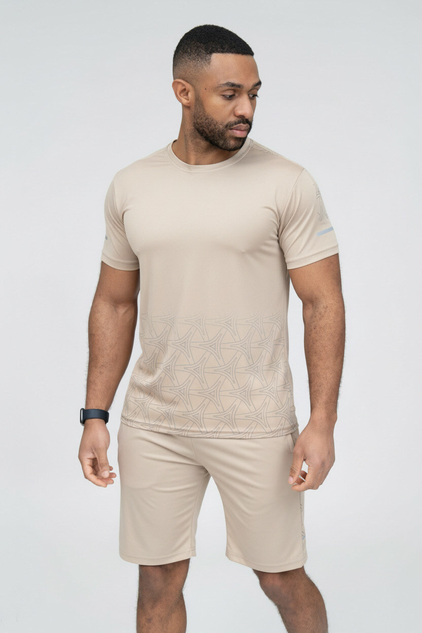Wholesaler Zayne Paris - Men's set t-shirt and shorts with fabric design