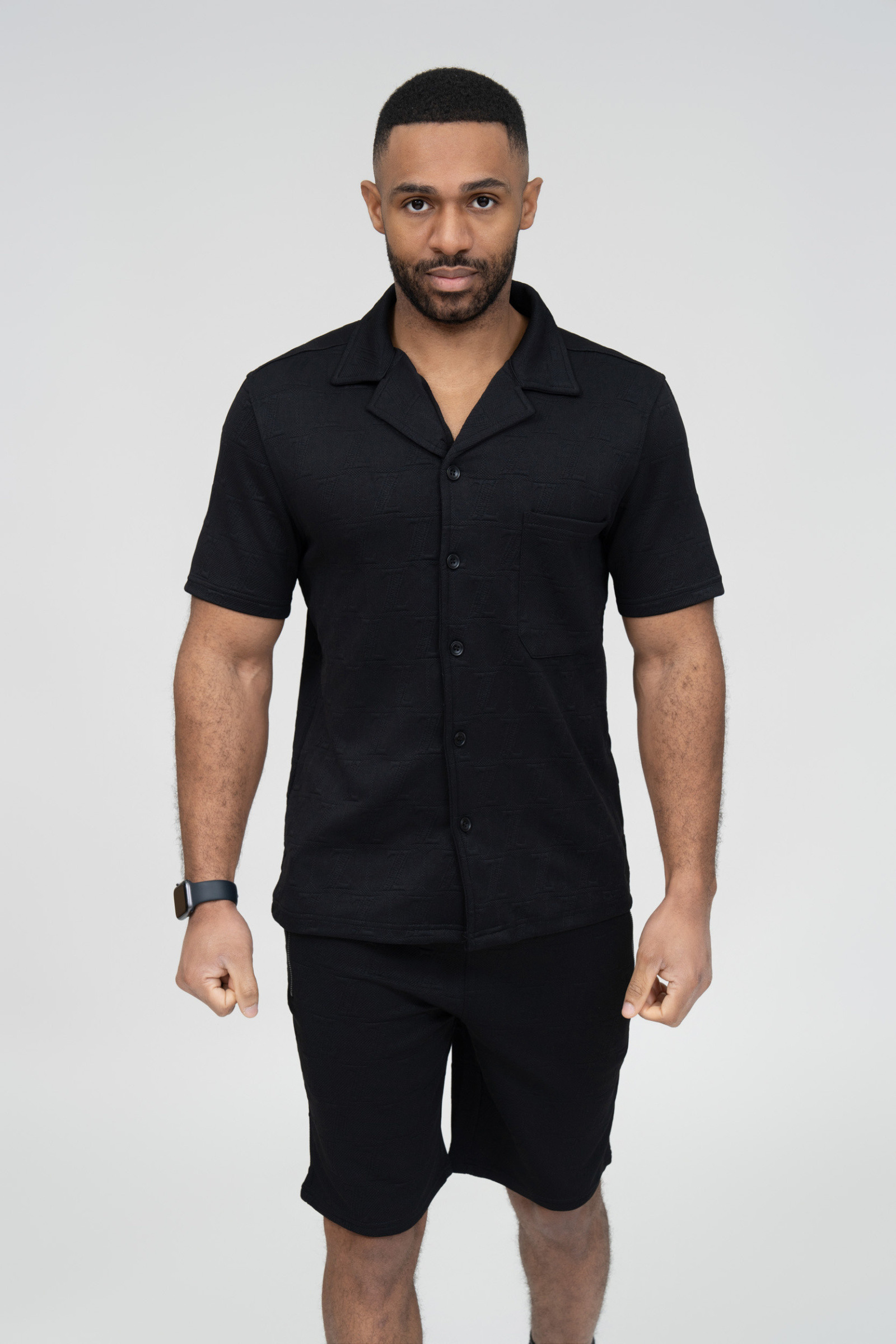 Wholesaler Zayne Paris - Shirt and shorts set with patterned fabric