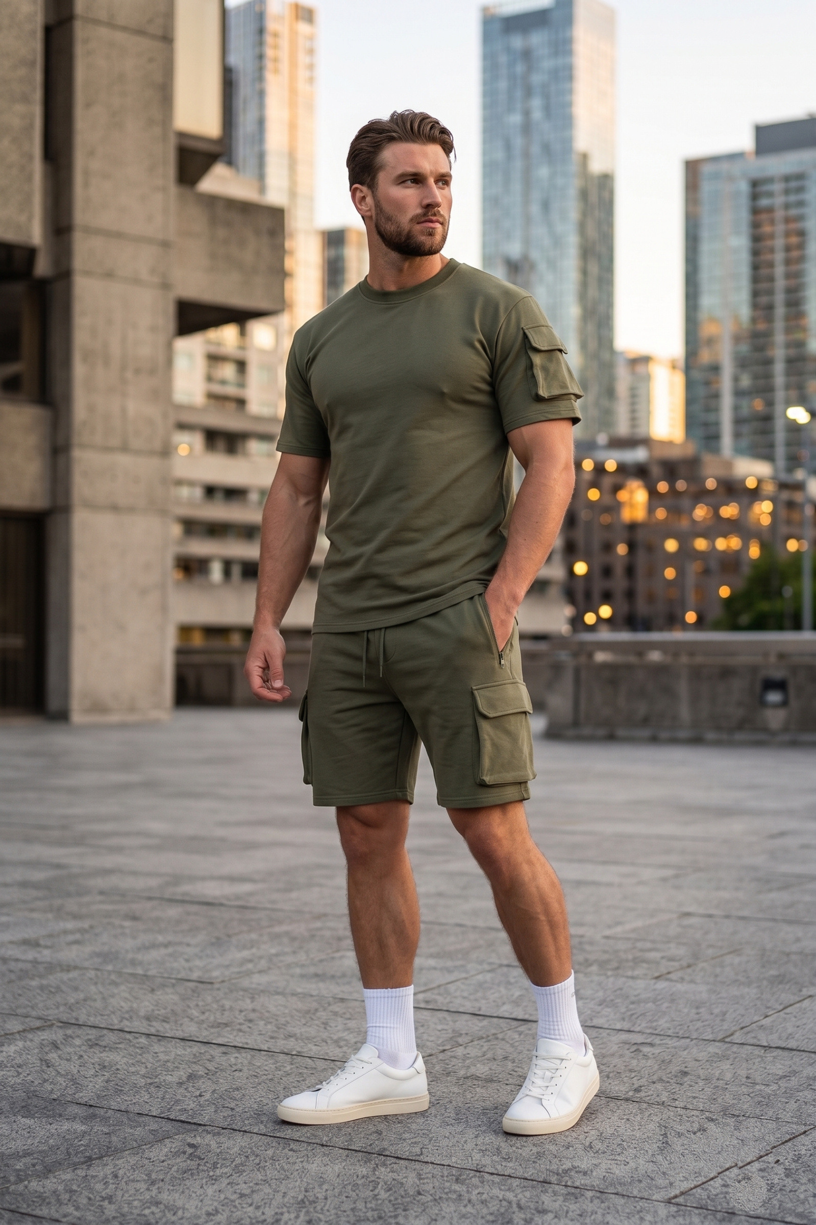 Wholesaler Zayne Paris - Cotton t-shirt and shorts set with pockets