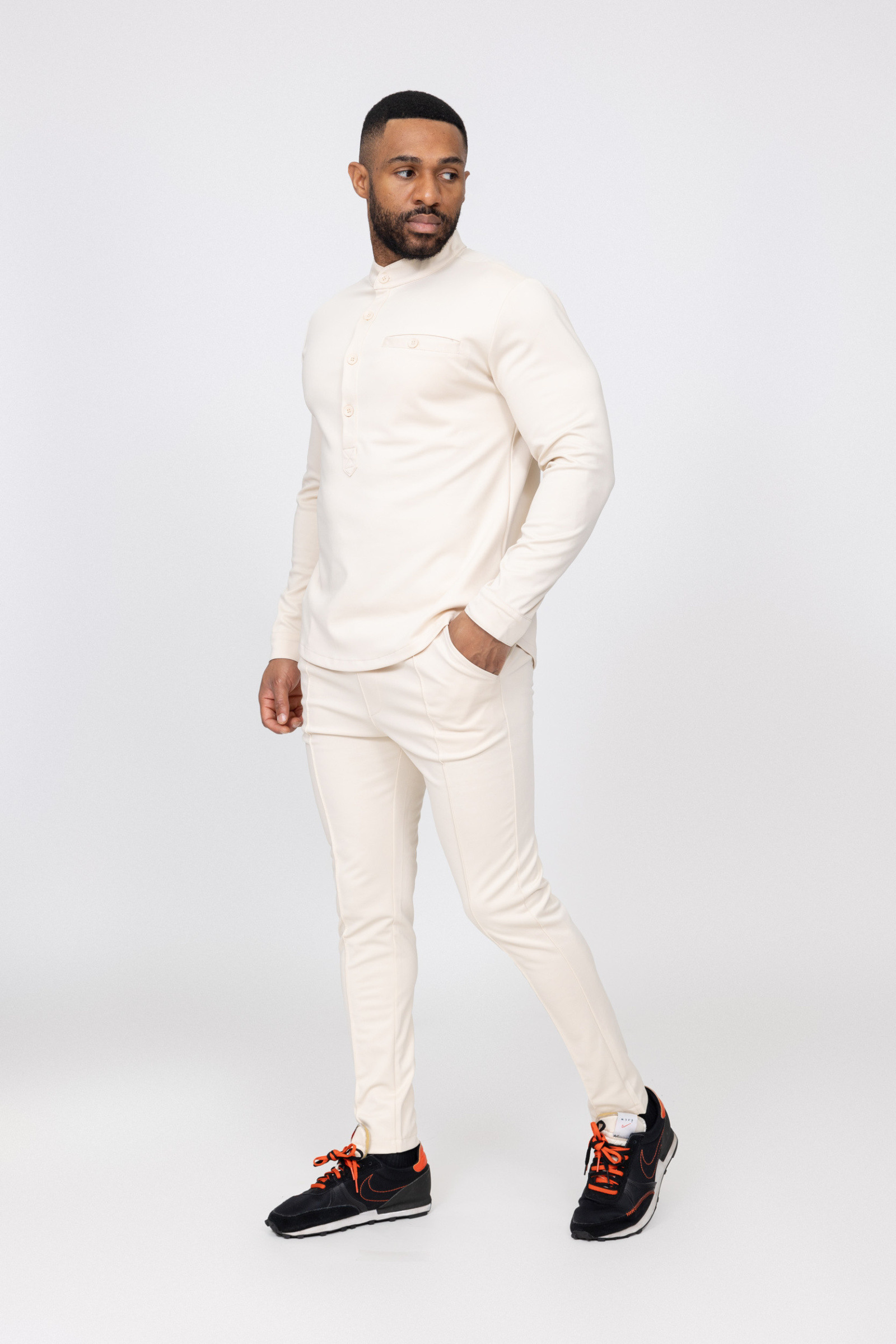 Grossiste Zayne Paris - Ensemble top chemisier avec col mao