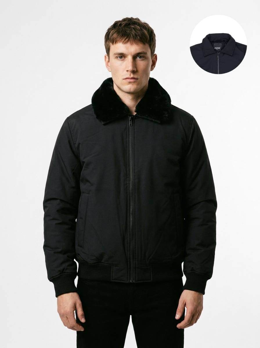 Mayorista Zayne Paris - bomber cálido con cuello desmontable