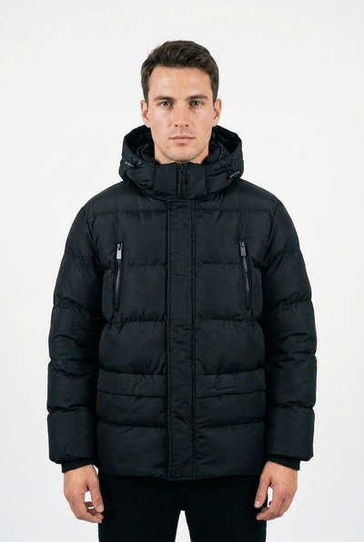 Wholesaler Zayne Paris - men's puffer jacket with detachable hood Wholesaler Zayne Paris - men's puffer jacket with detachable hood