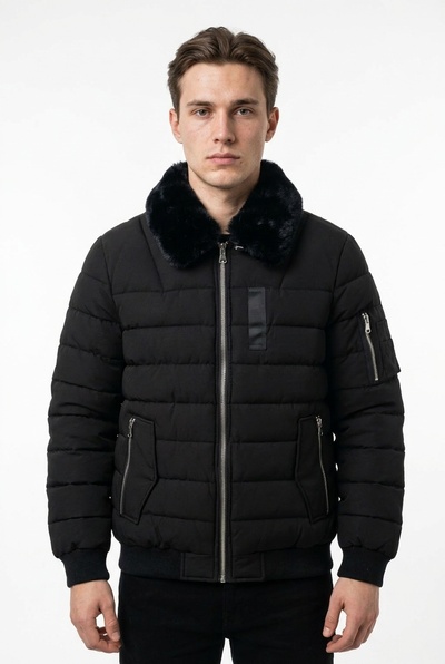 Wholesaler Zayne Paris - puffer jacket with faux fur collar Wholesaler Zayne Paris - puffer jacket with faux fur collar