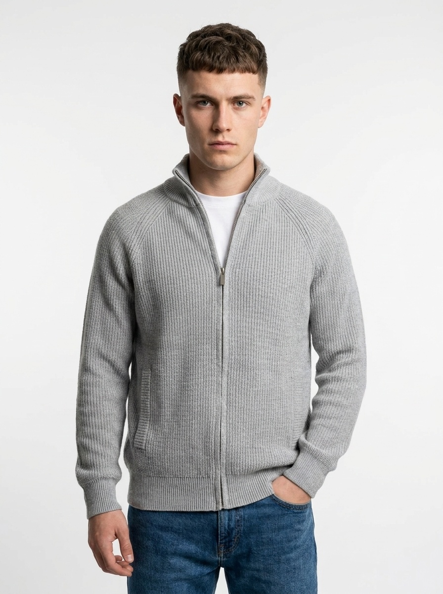 Großhändler Zayne Paris - Strickjacke mit Reißverschluss
