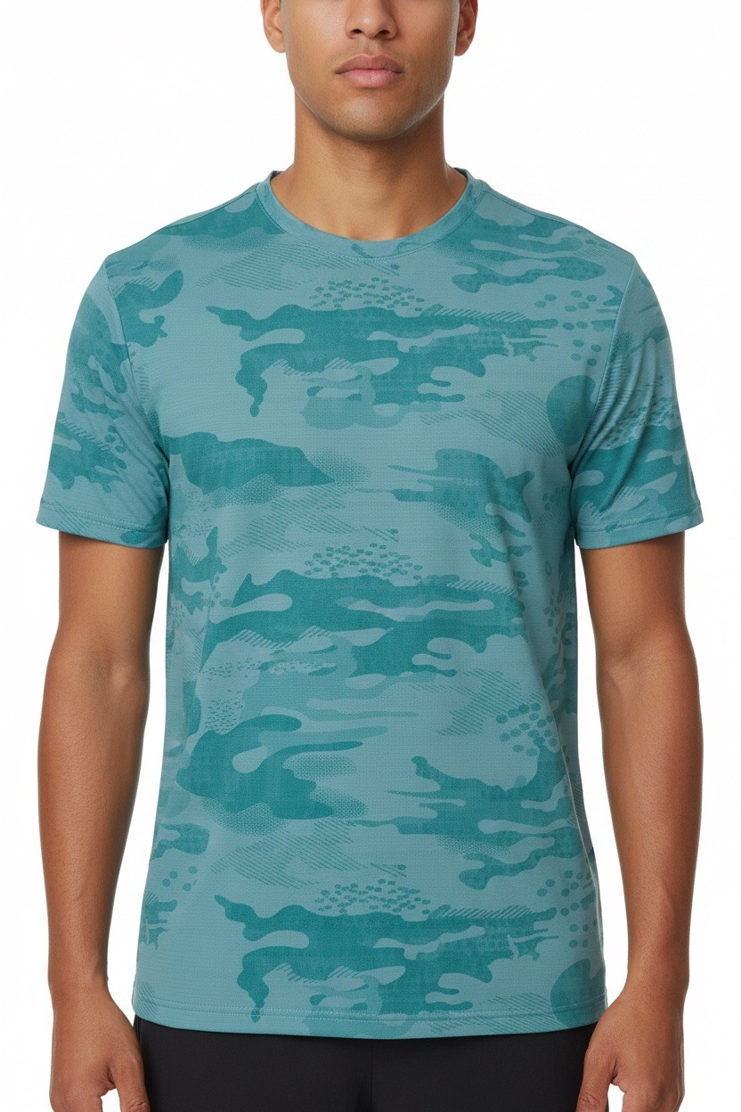 Großhändler Zayne Paris - UPF+ Nylon Sport T-Shirt mit Muster