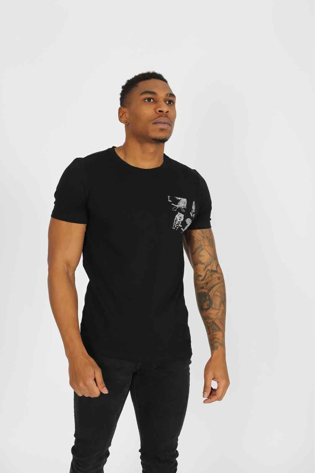 Großhändler Zayne Paris - Tshirt mit Muster auf der Tasche